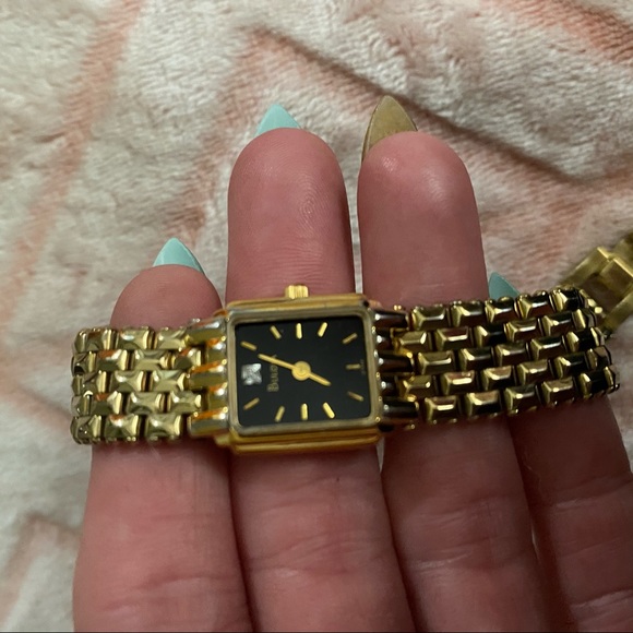 Bulova gold diamond watch - Picture 2 of 8